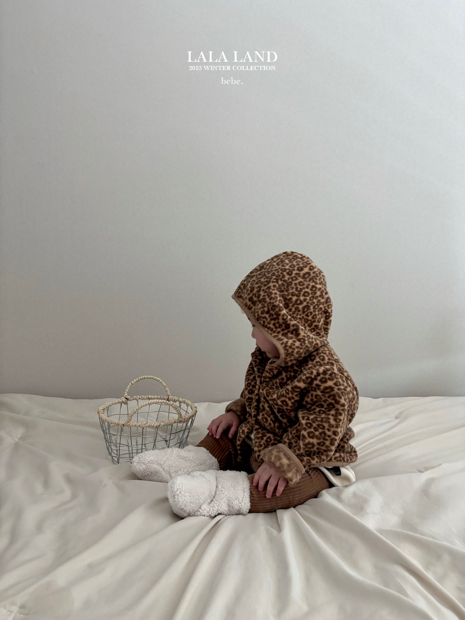 ［Lala land］Leopard fleece cardigan