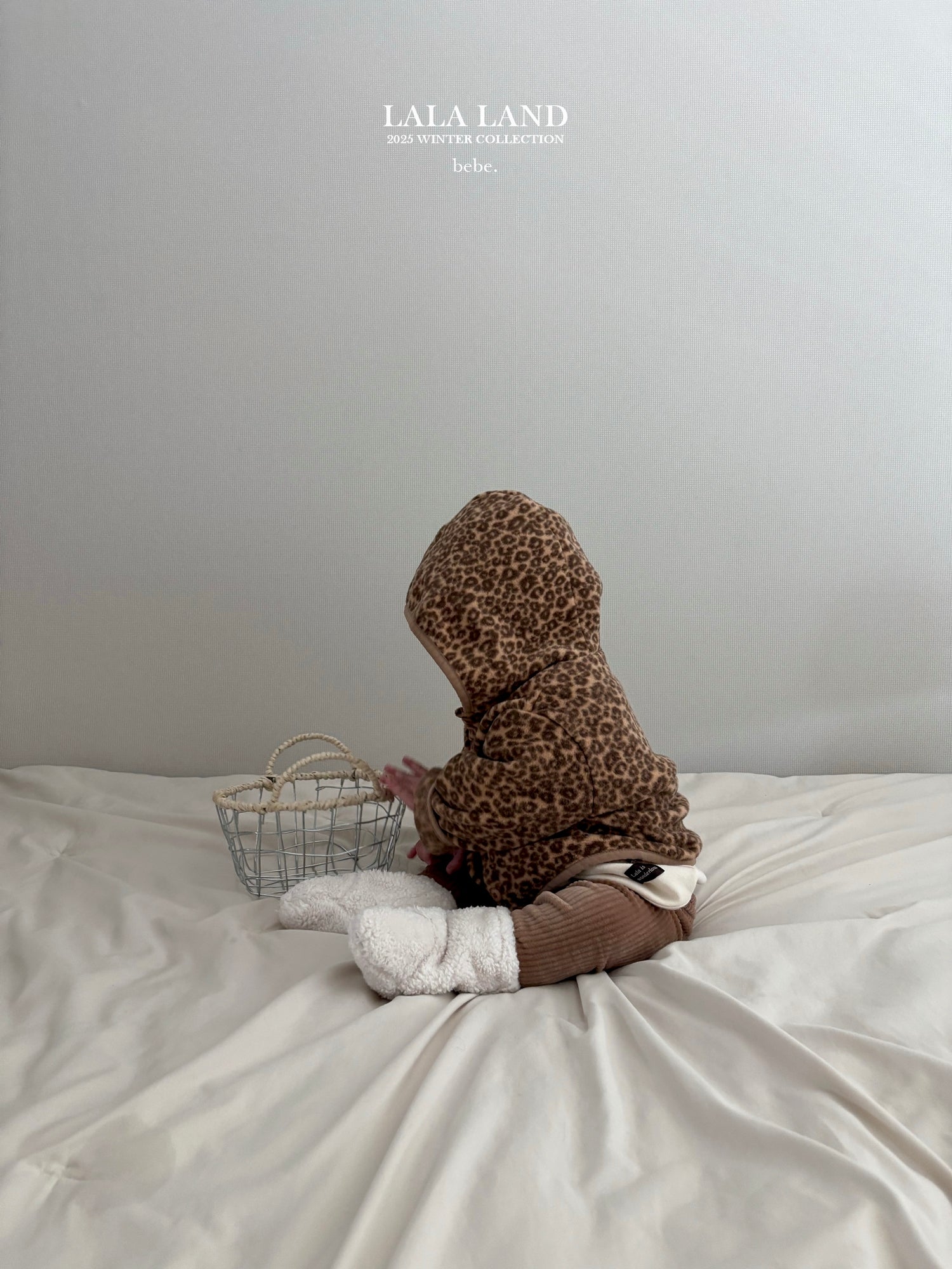 ［Lala land］Leopard fleece cardigan