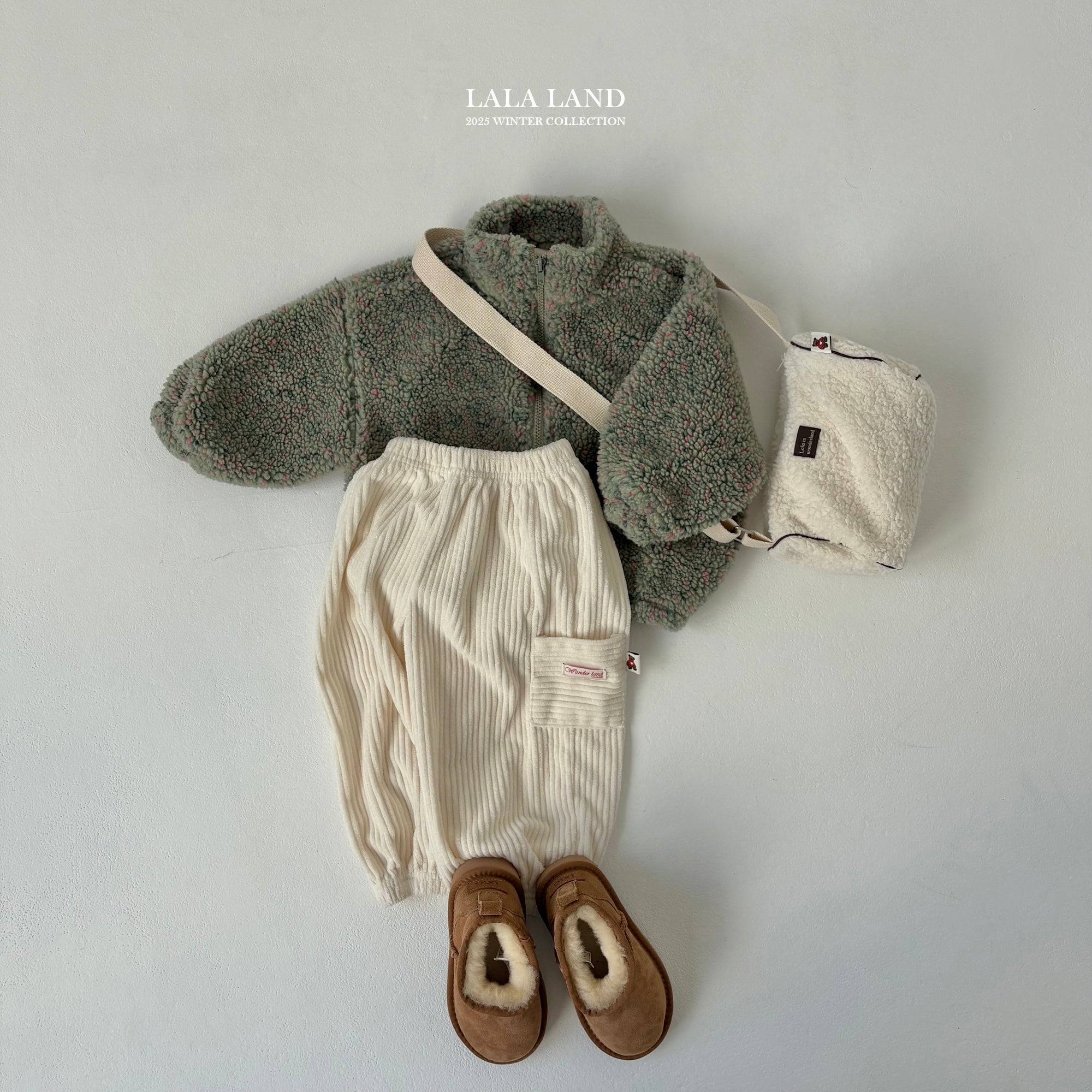 ［Lala land］Corduroy cargo jpgger pants (kids)