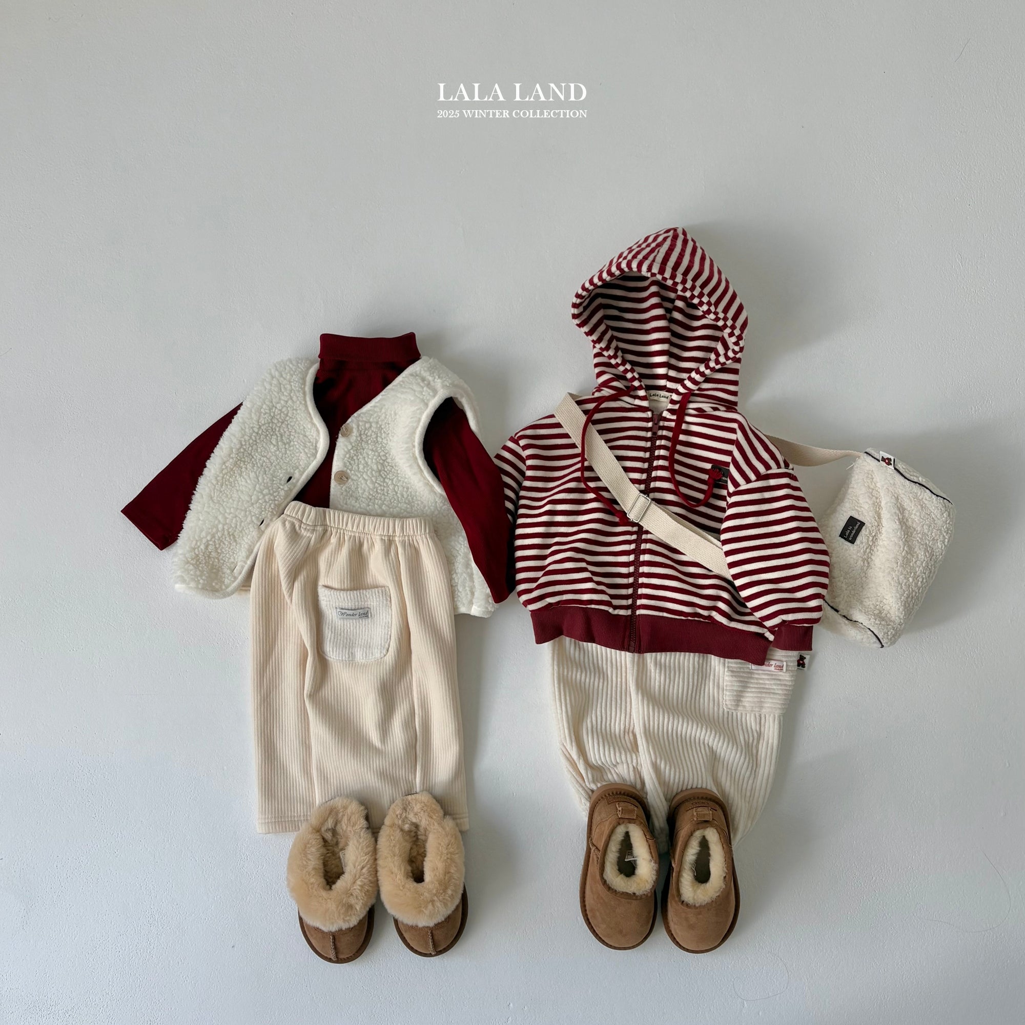 ［Lala land］Corduroy cargo jpgger pants (kids)