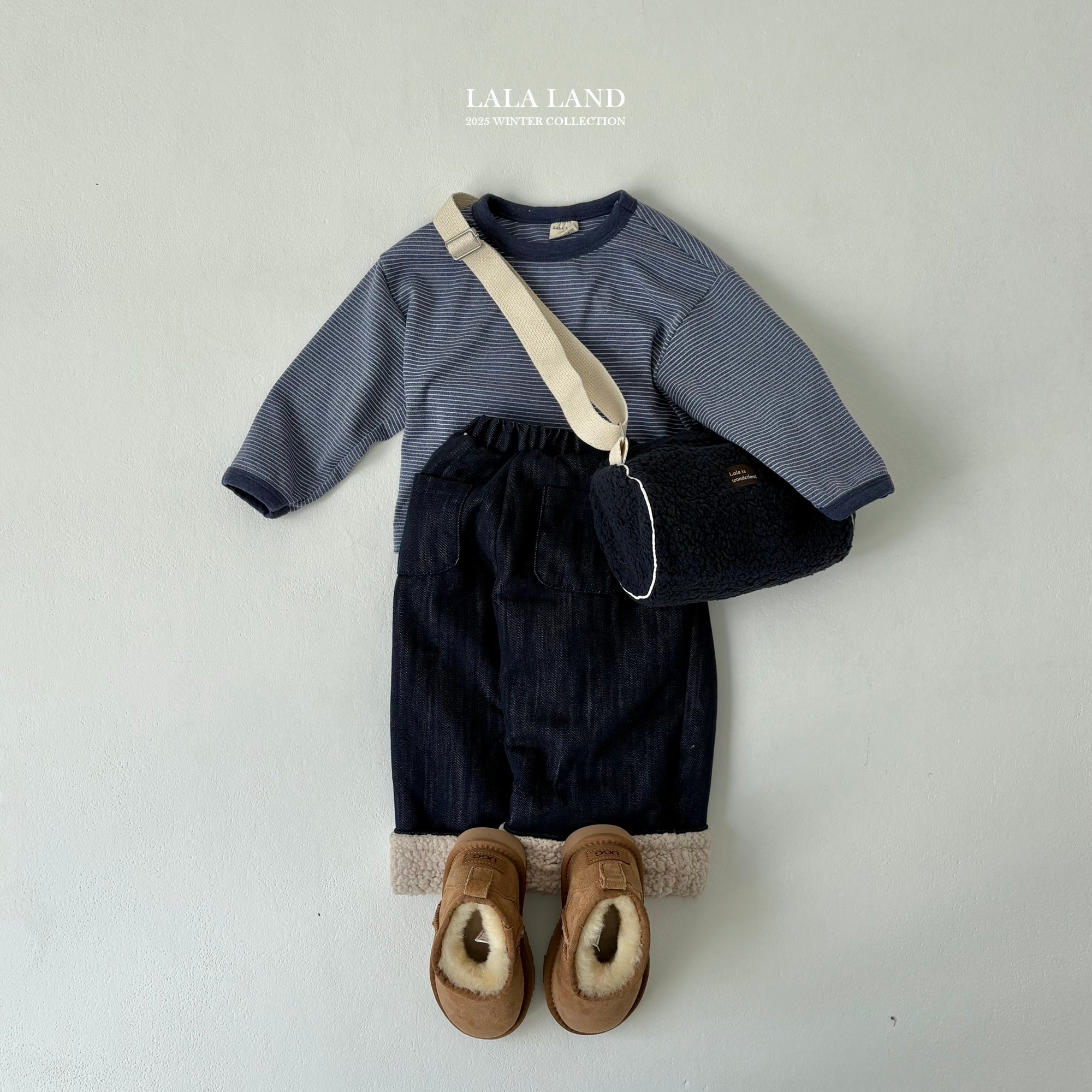 ［Lala land］Stripe loose tee (kids)