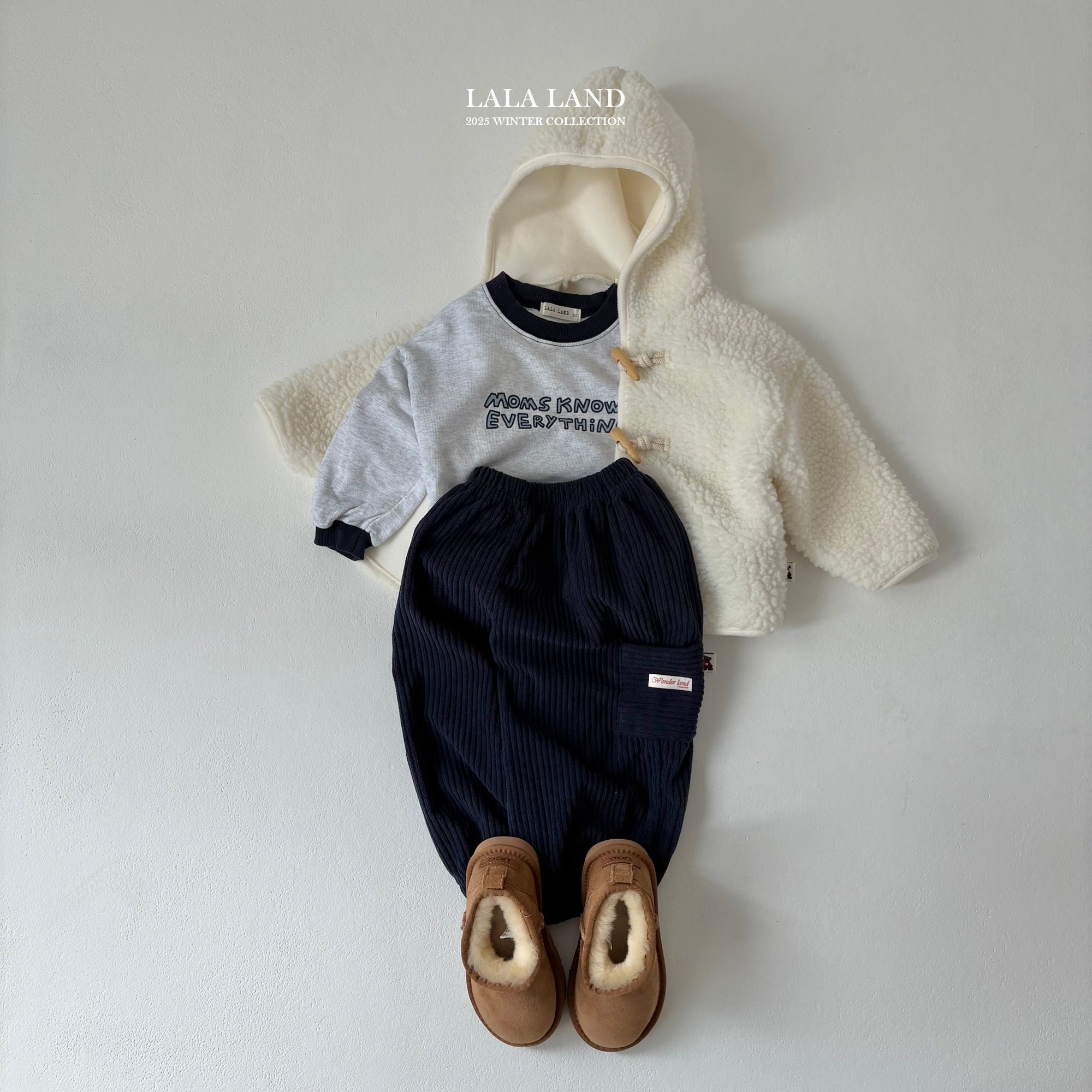 ［Lala land］Corduroy cargo jpgger pants (kids)