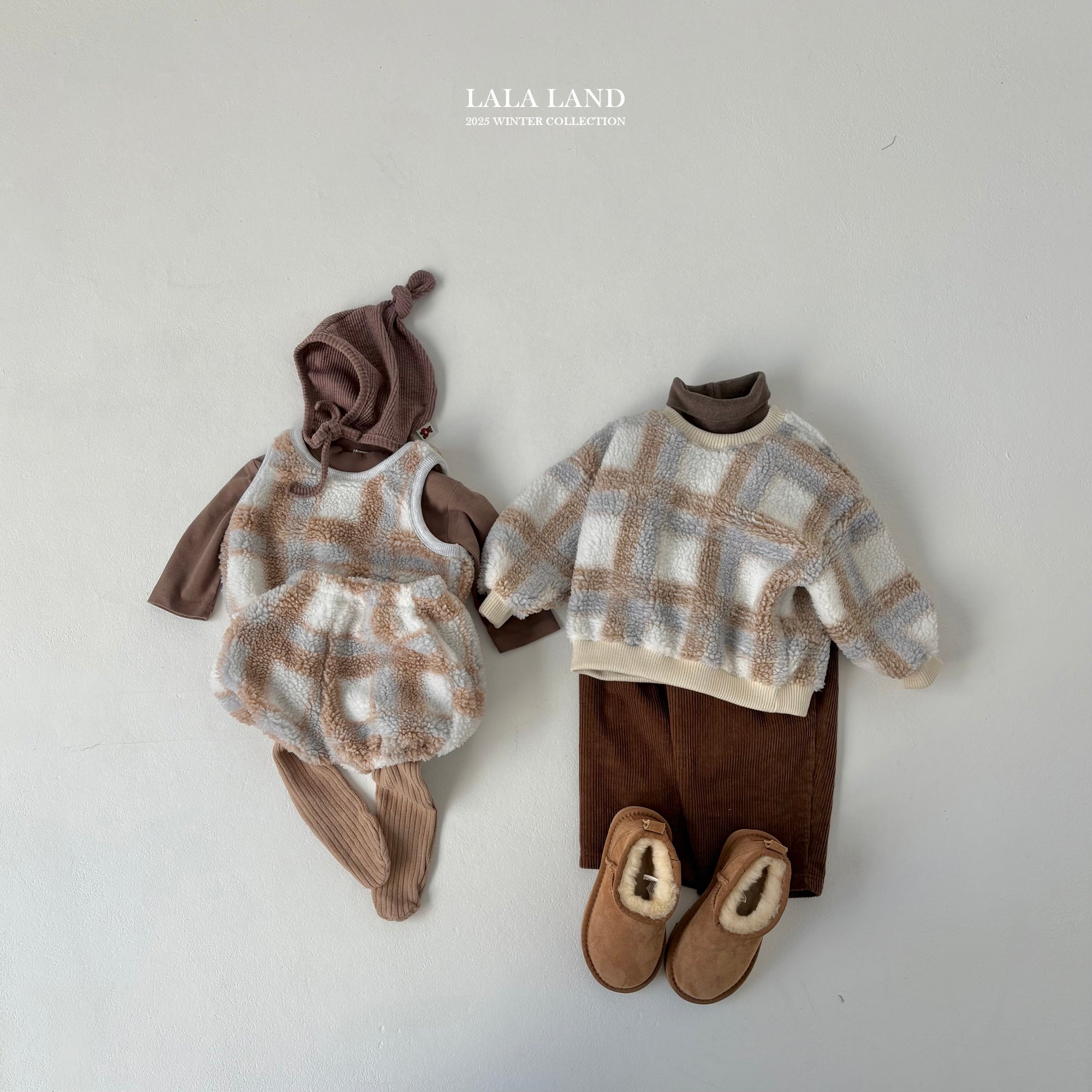 ［Lala land］Loose fit span turtleneck tee (kids)