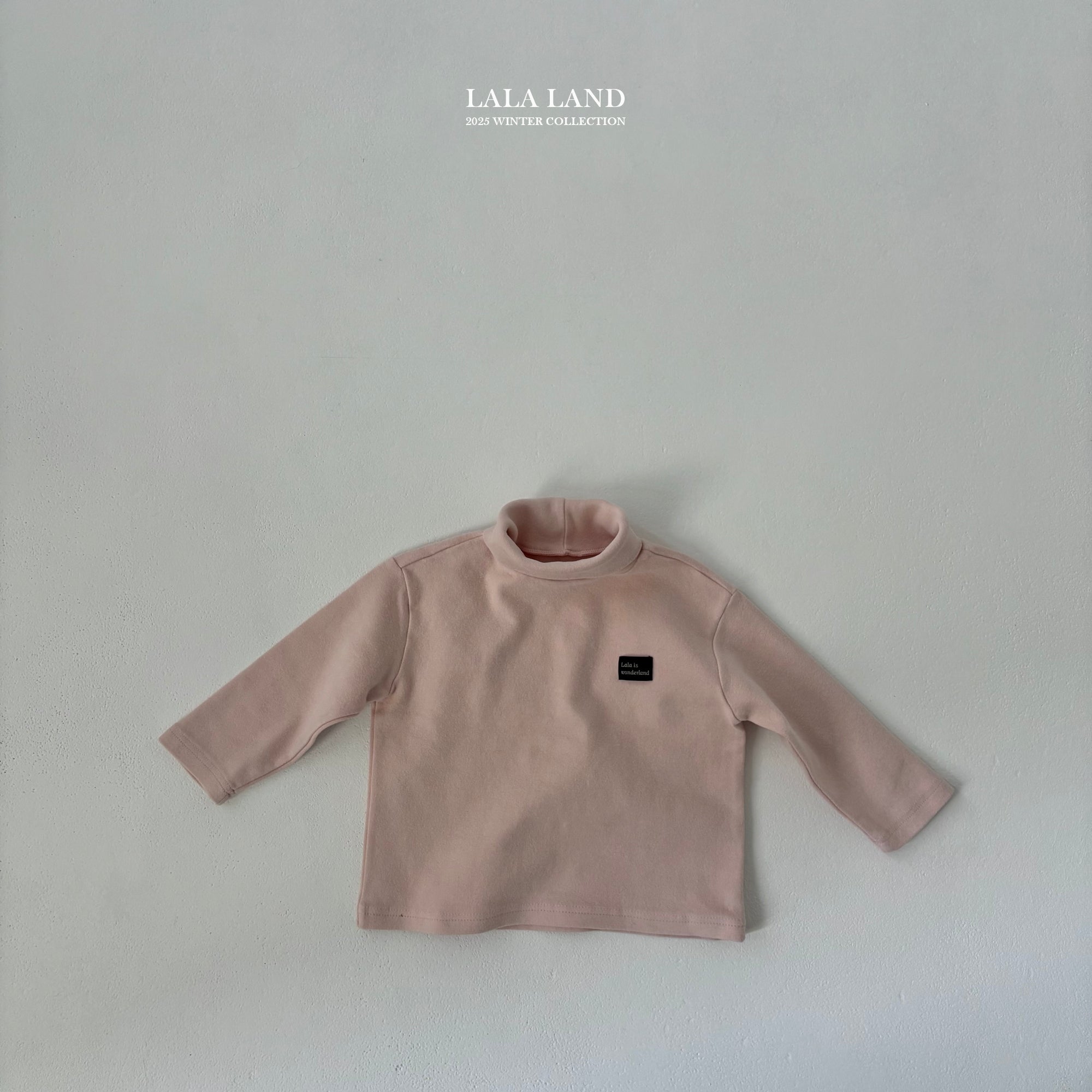 ［Lala land］Loose fit span turtleneck tee (kids)