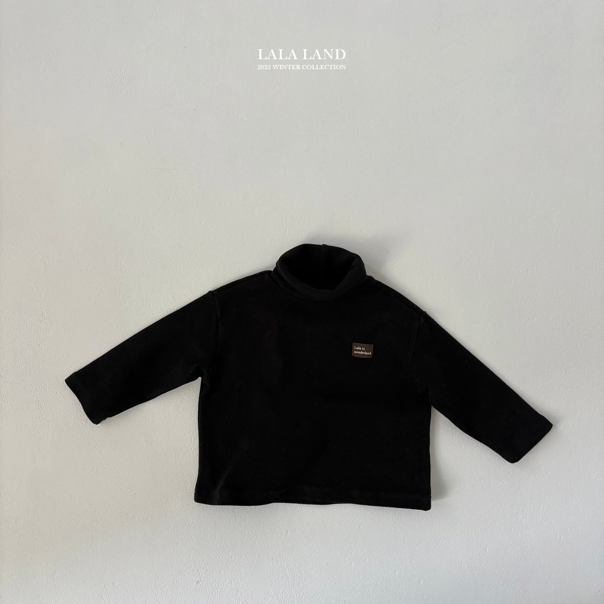［Lala land］Loose fit span turtleneck tee (kids)