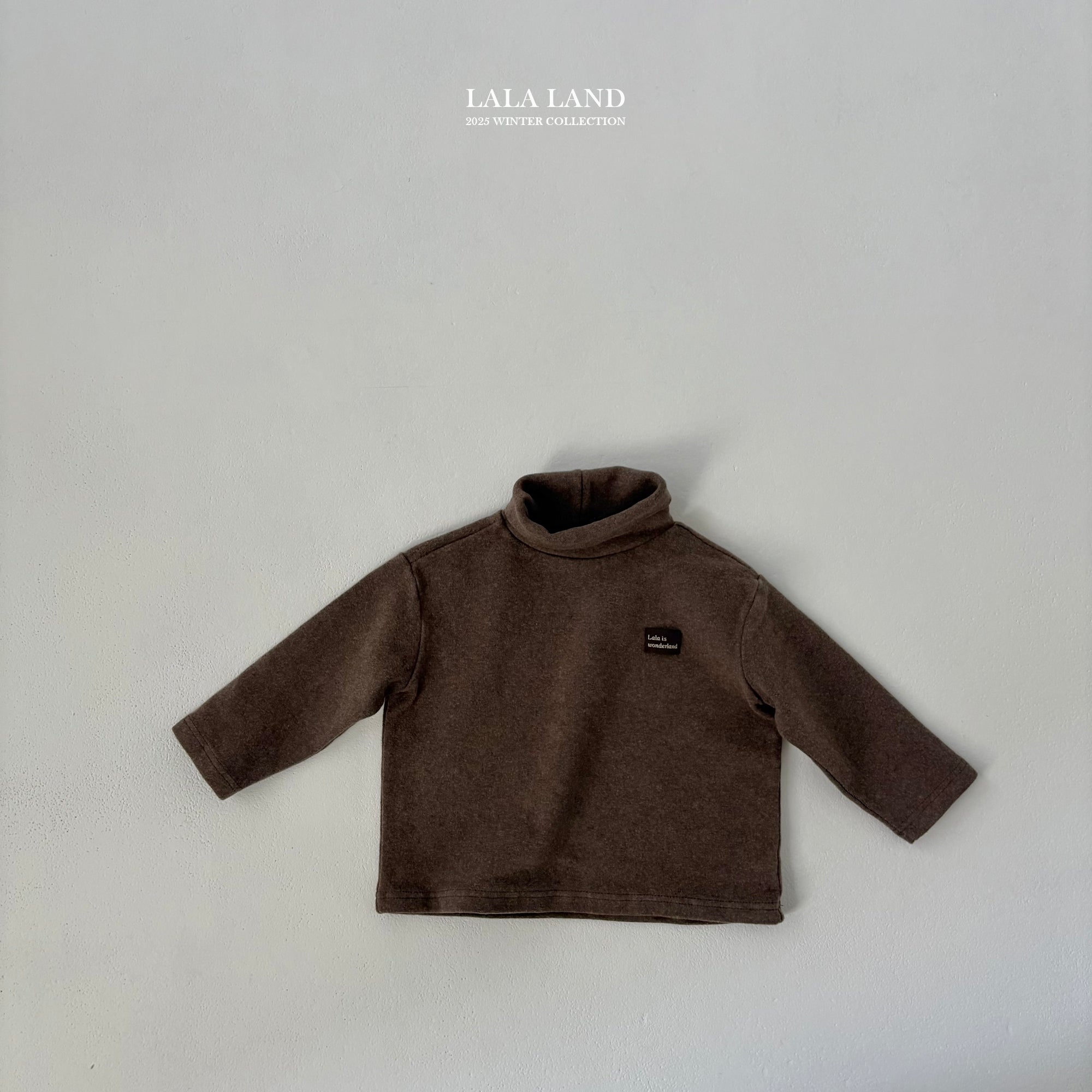 ［Lala land］Loose fit span turtleneck tee (kids)