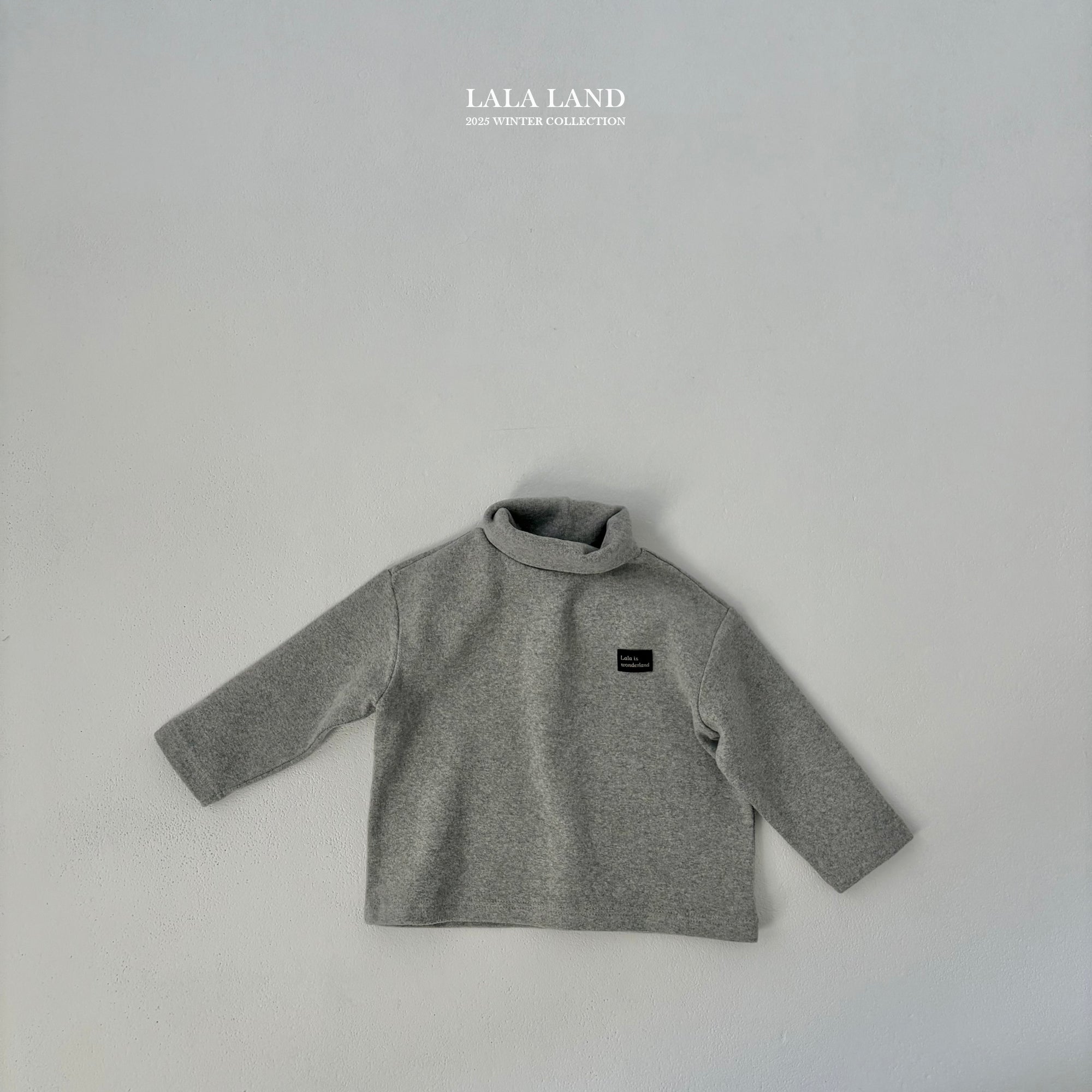 ［Lala land］Loose fit span turtleneck tee (kids)