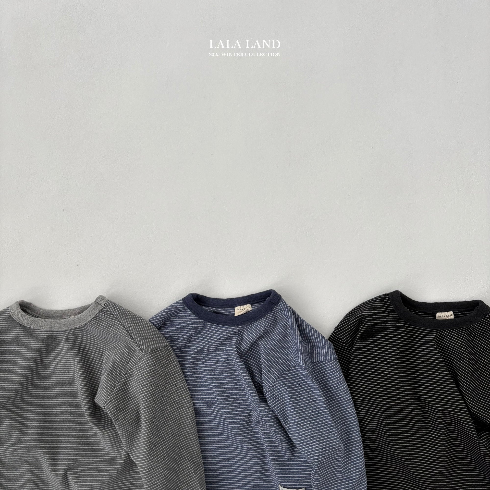 ［Lala land］Stripe loose tee (kids)