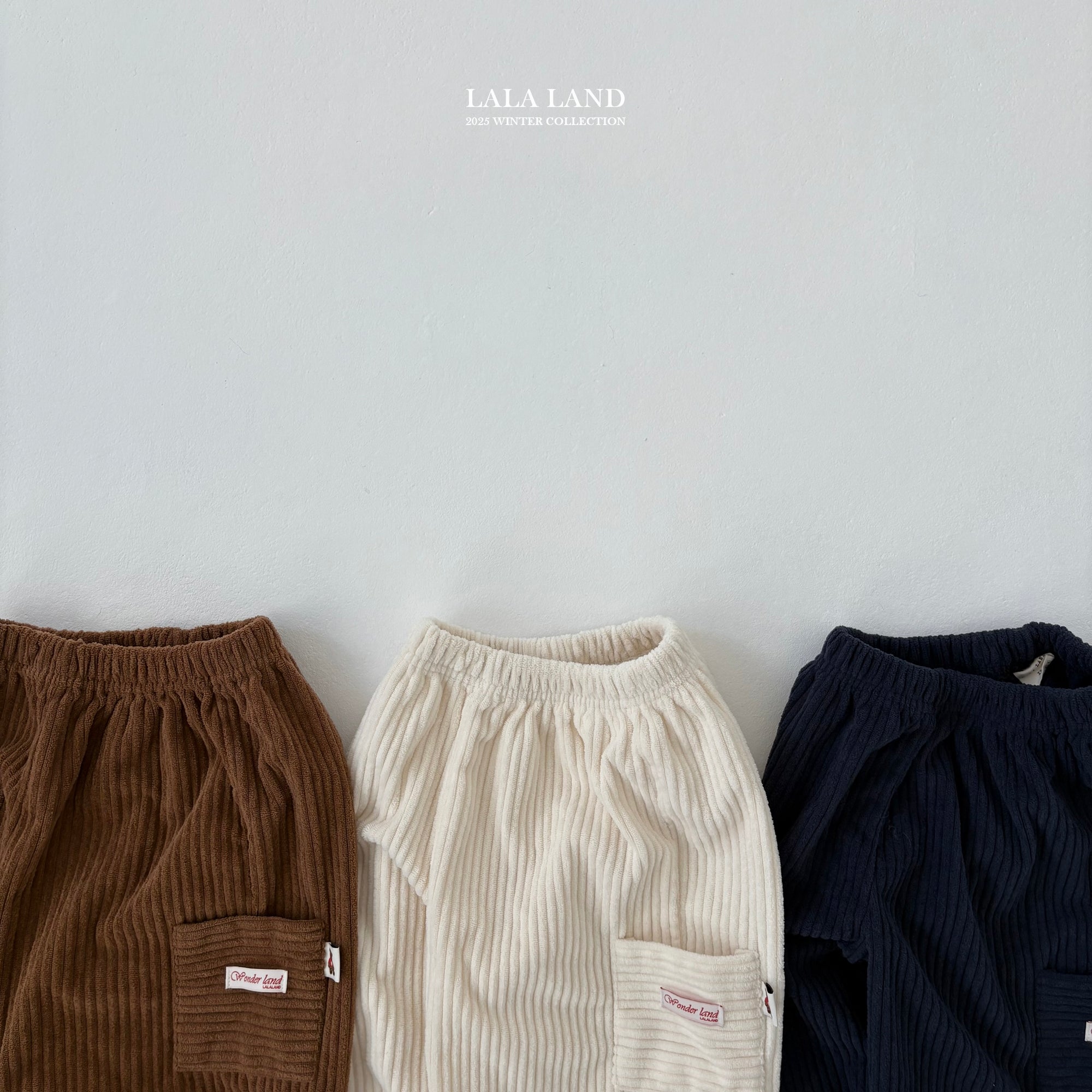 ［Lala land］Corduroy cargo jpgger pants (kids)