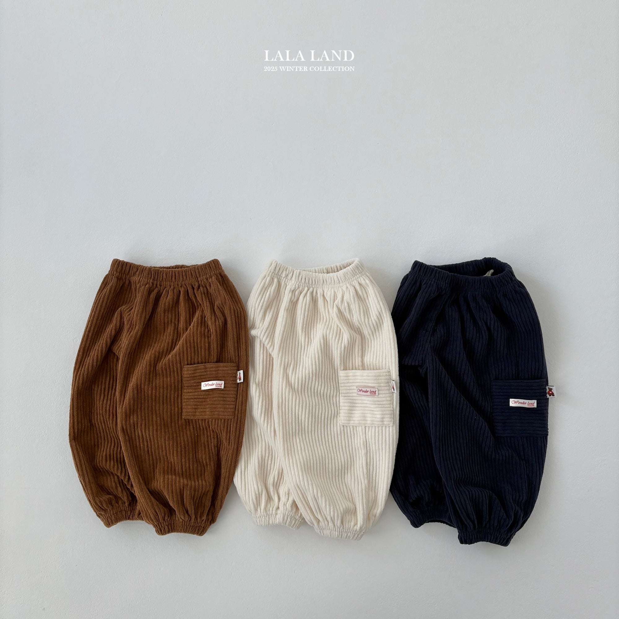 ［Lala land］Corduroy cargo jpgger pants (kids)
