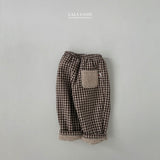 ［Lala land］Check boa pants (kids)