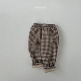 ［Lala land］Check boa pants (kids)