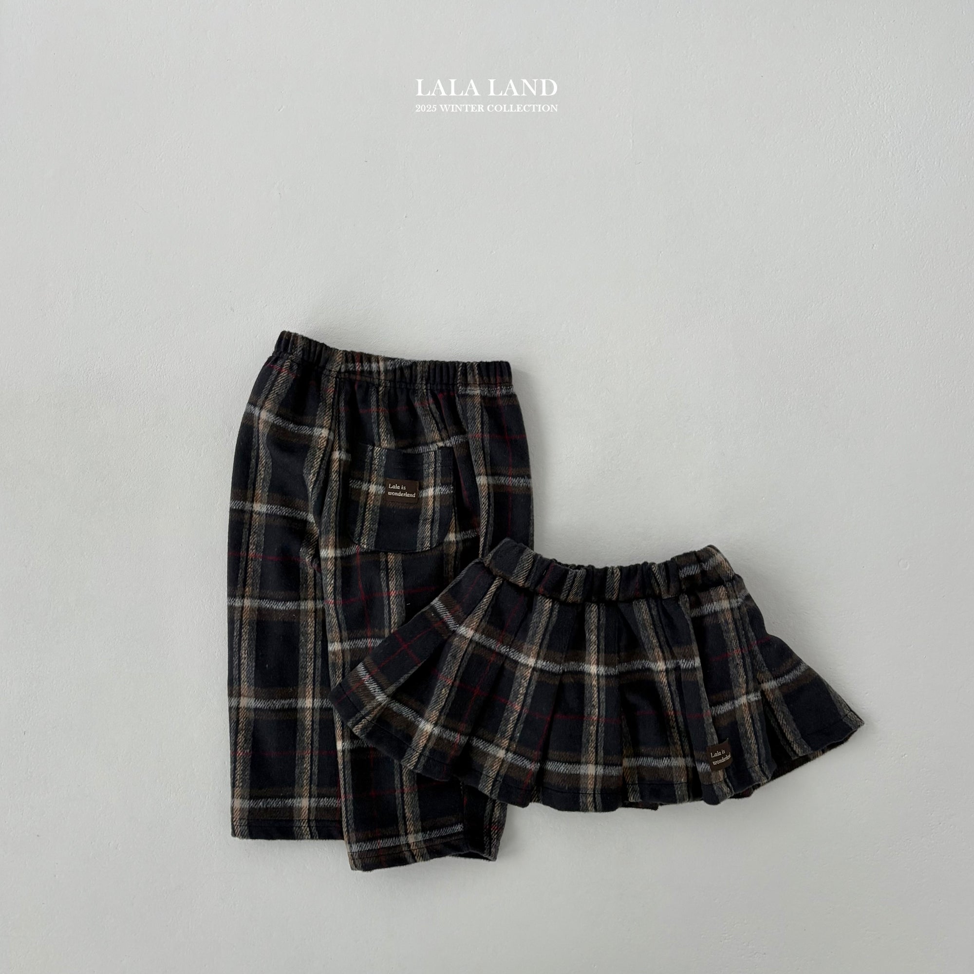 ［Lala land］Baguette check skirt (kids)