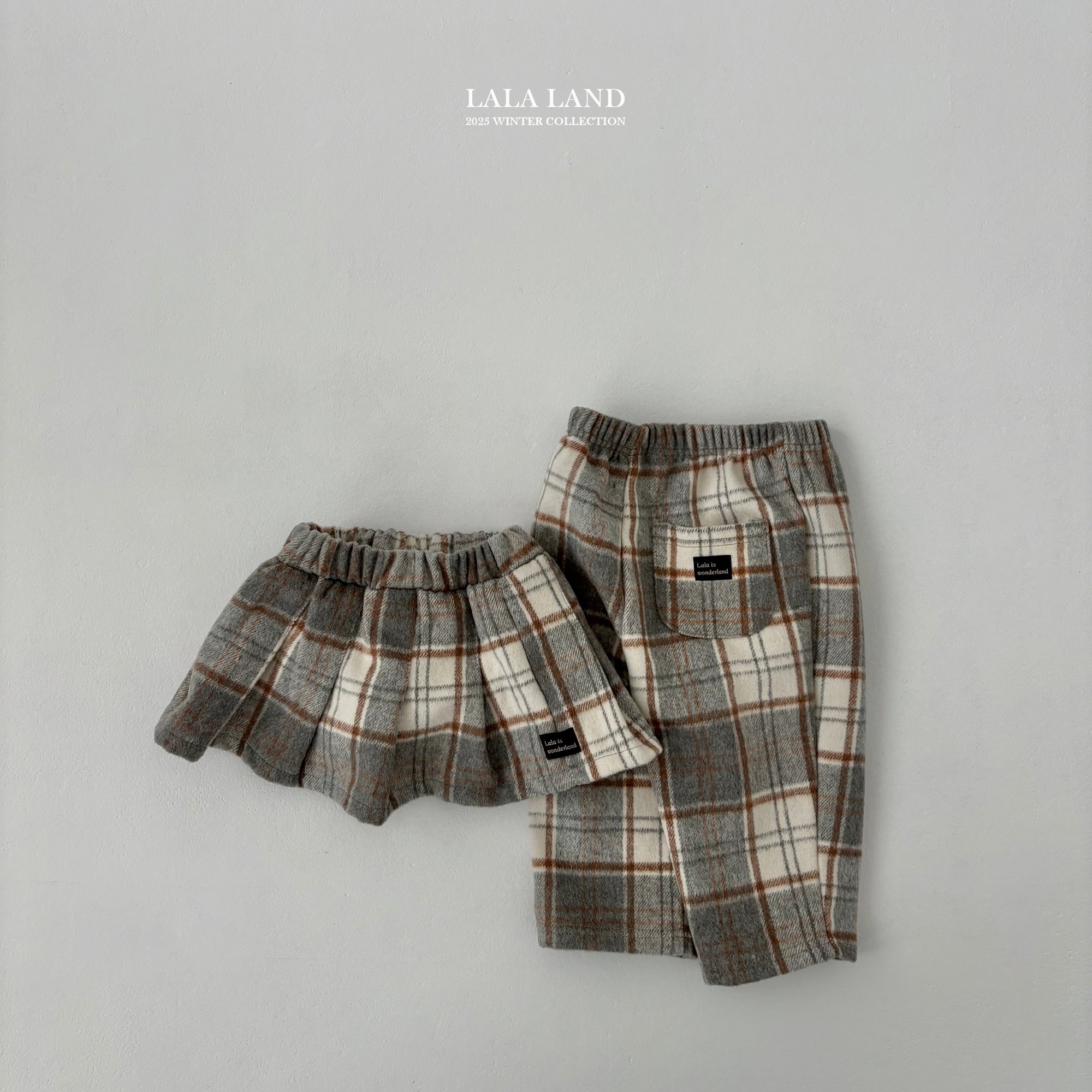 ［Lala land］Baguette check skirt (kids)