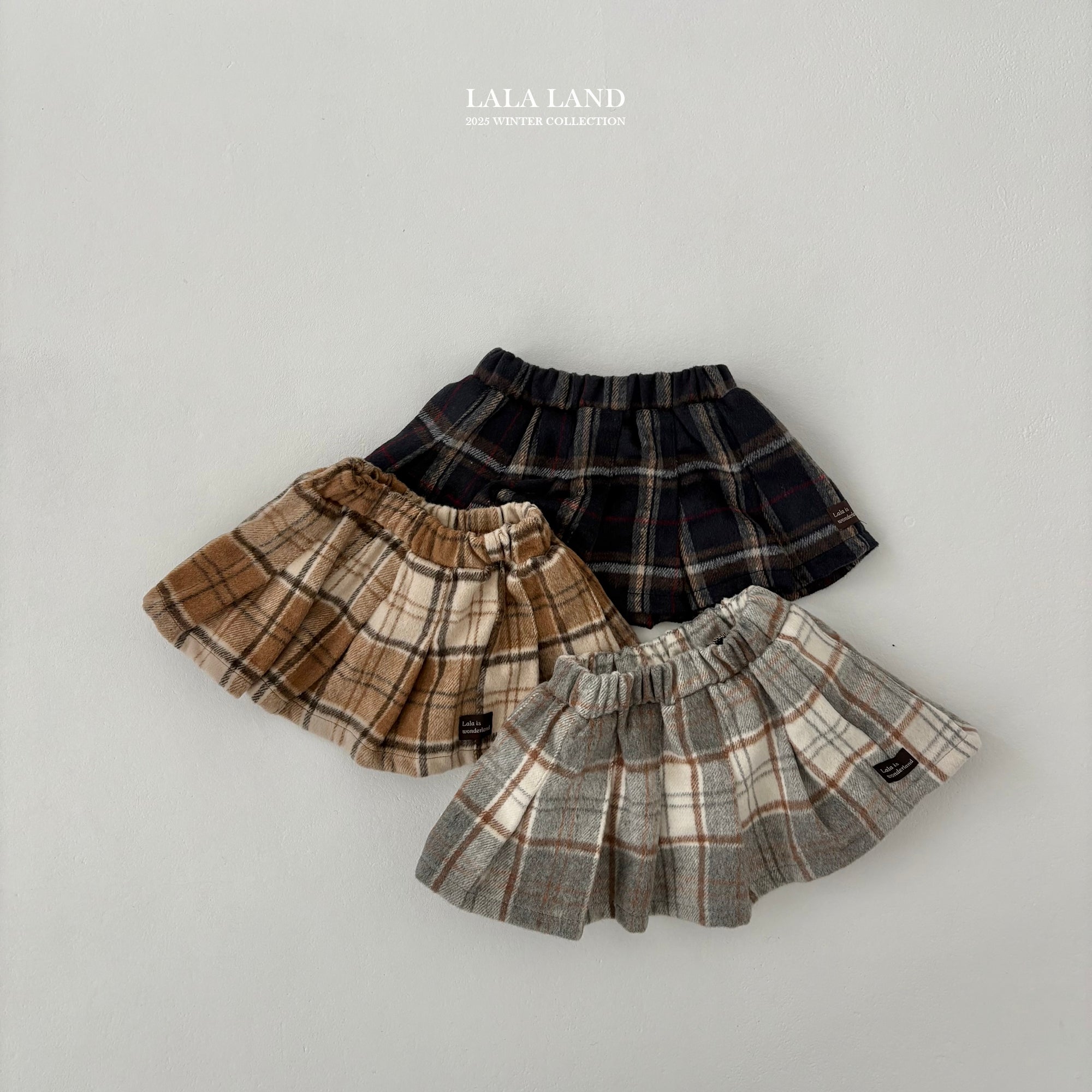 ［Lala land］Baguette check skirt (kids)