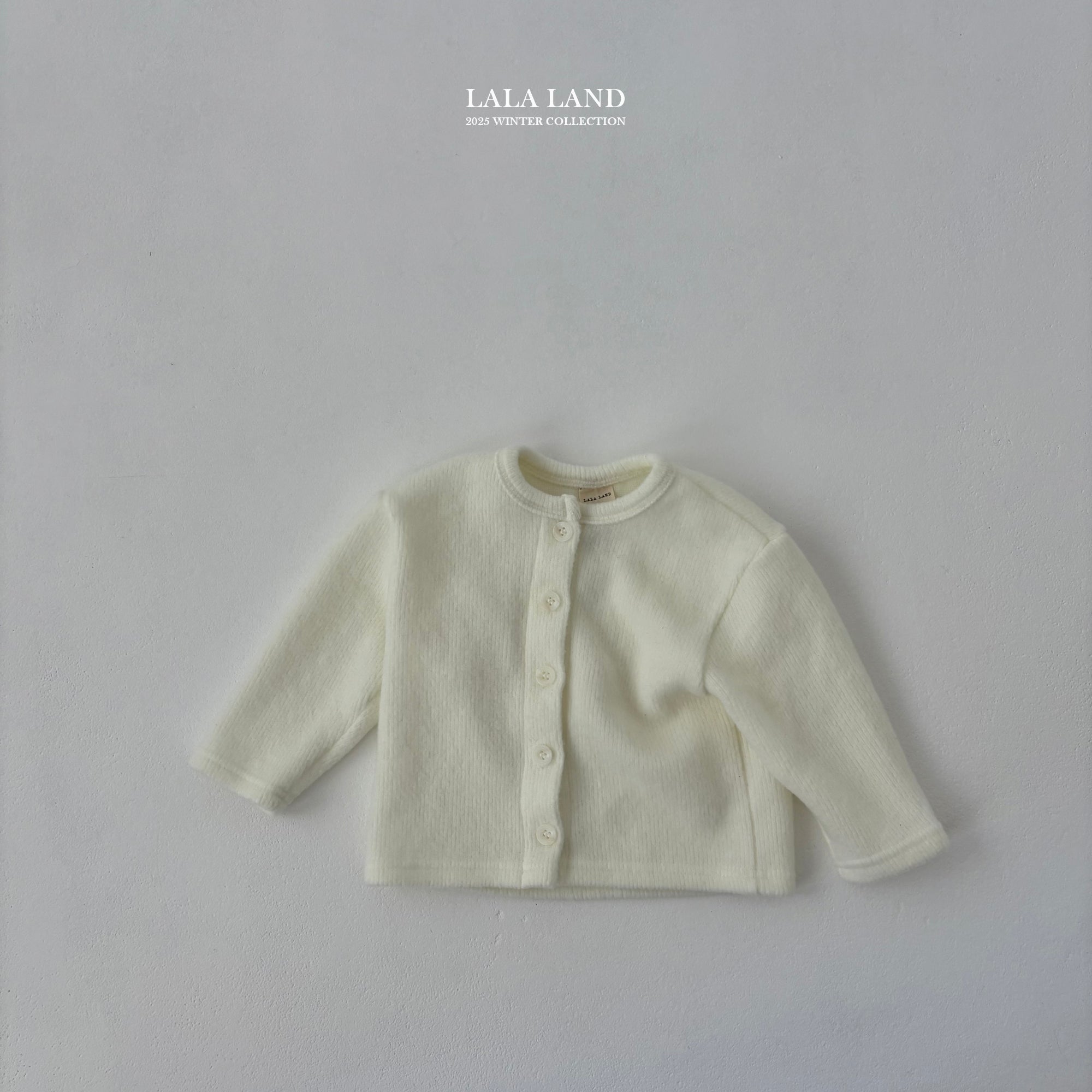 ［Lala land］Pompom rib cardigan (kids)