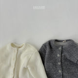 ［Lala land］Pompom rib cardigan (kids)