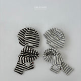 ［Lala land］Stripe ear flap beanie