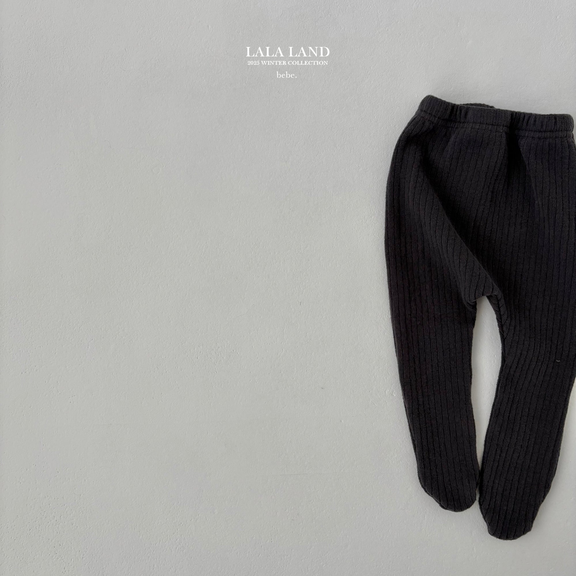 ［Lala land］Knit rib foot leggings (baby)