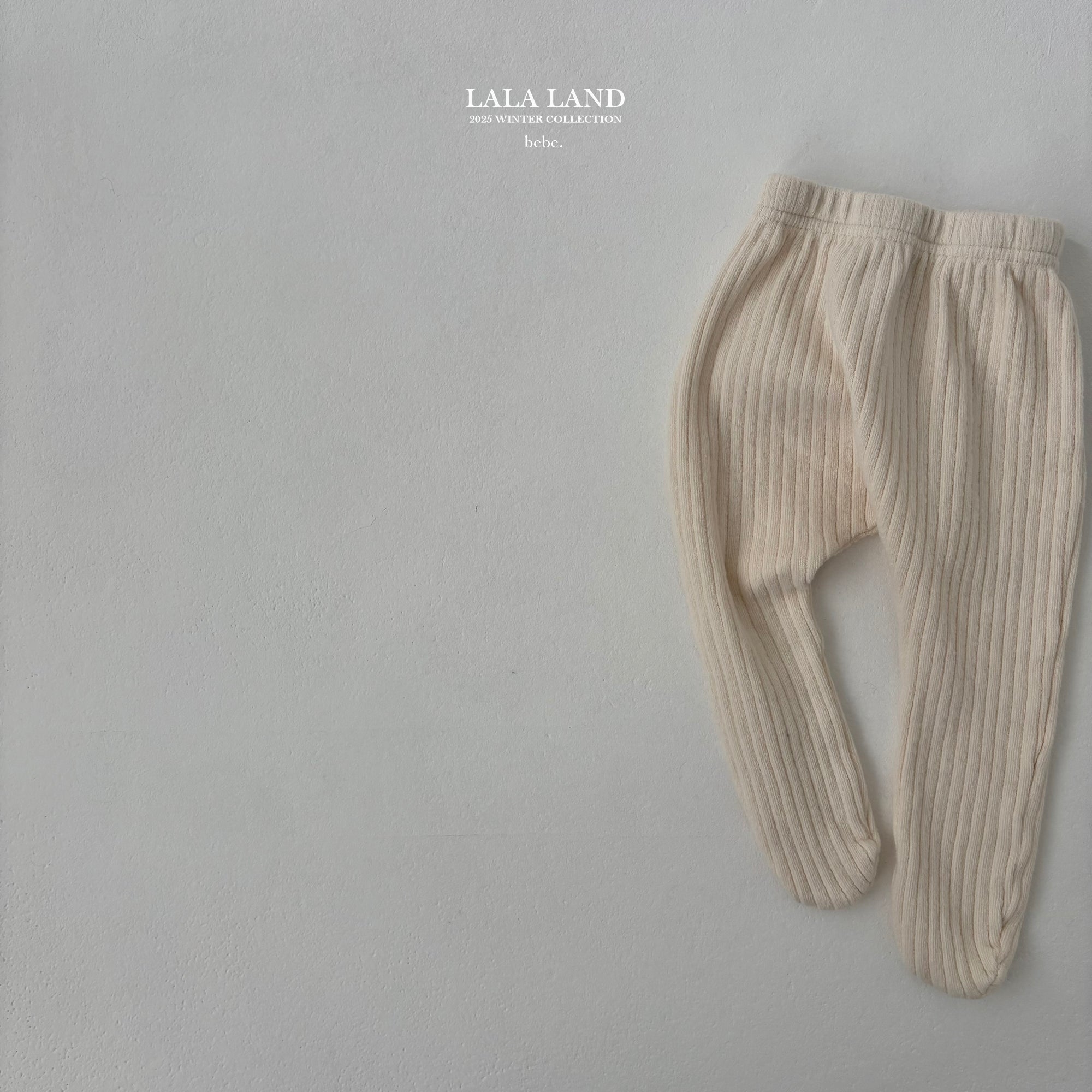 ［Lala land］Knit rib foot leggings (baby)