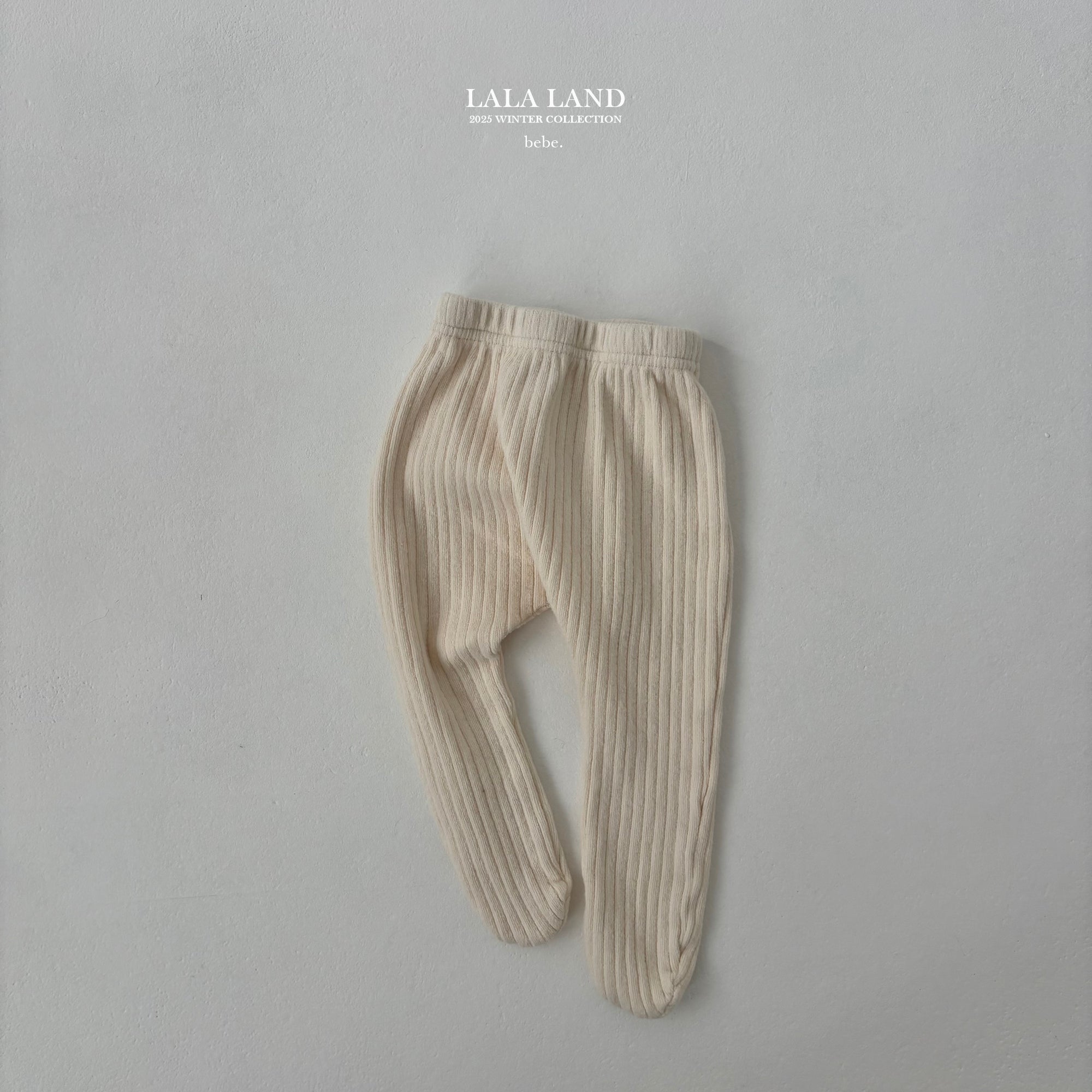 ［Lala land］Knit rib foot leggings (baby)