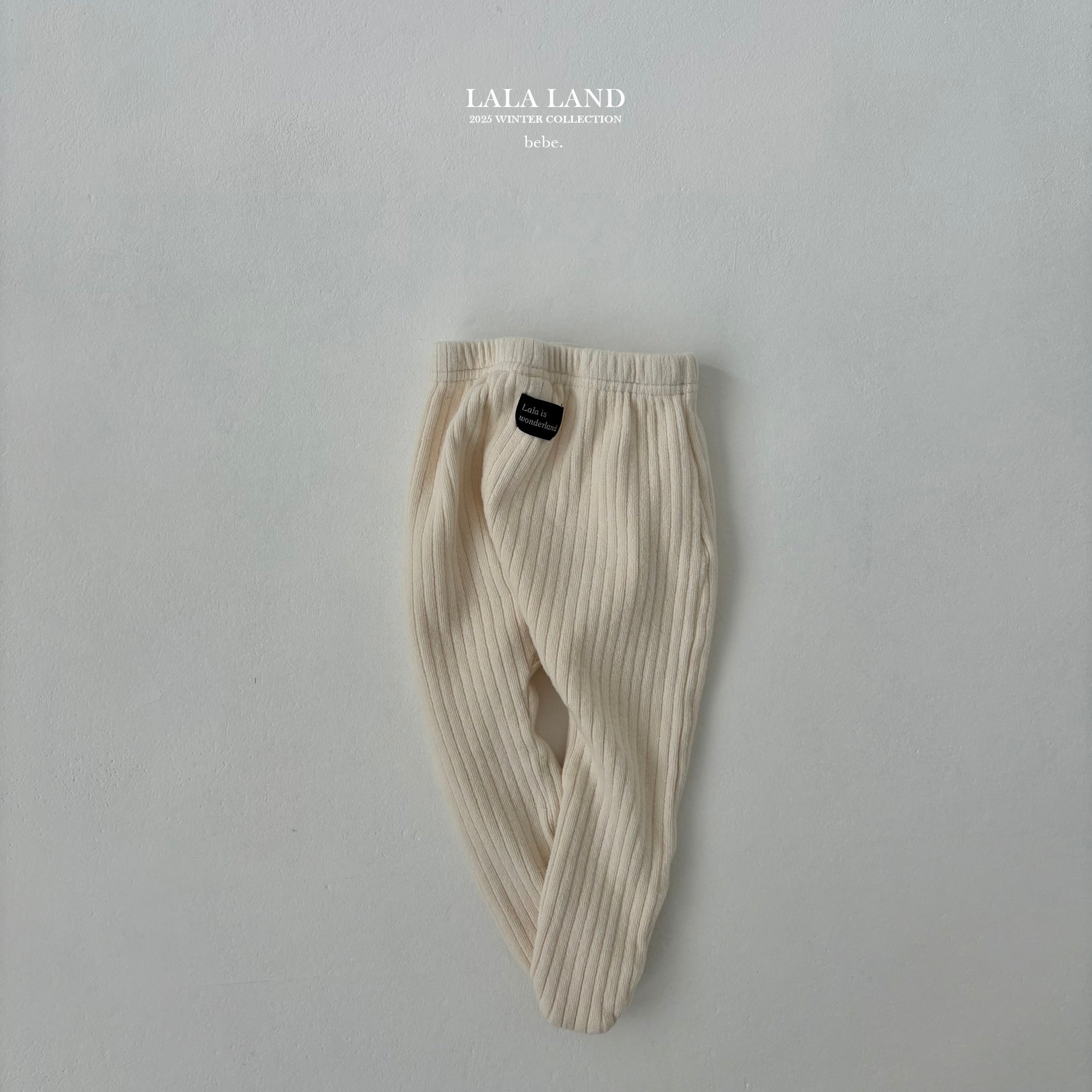 ［Lala land］Knit rib foot leggings (baby)