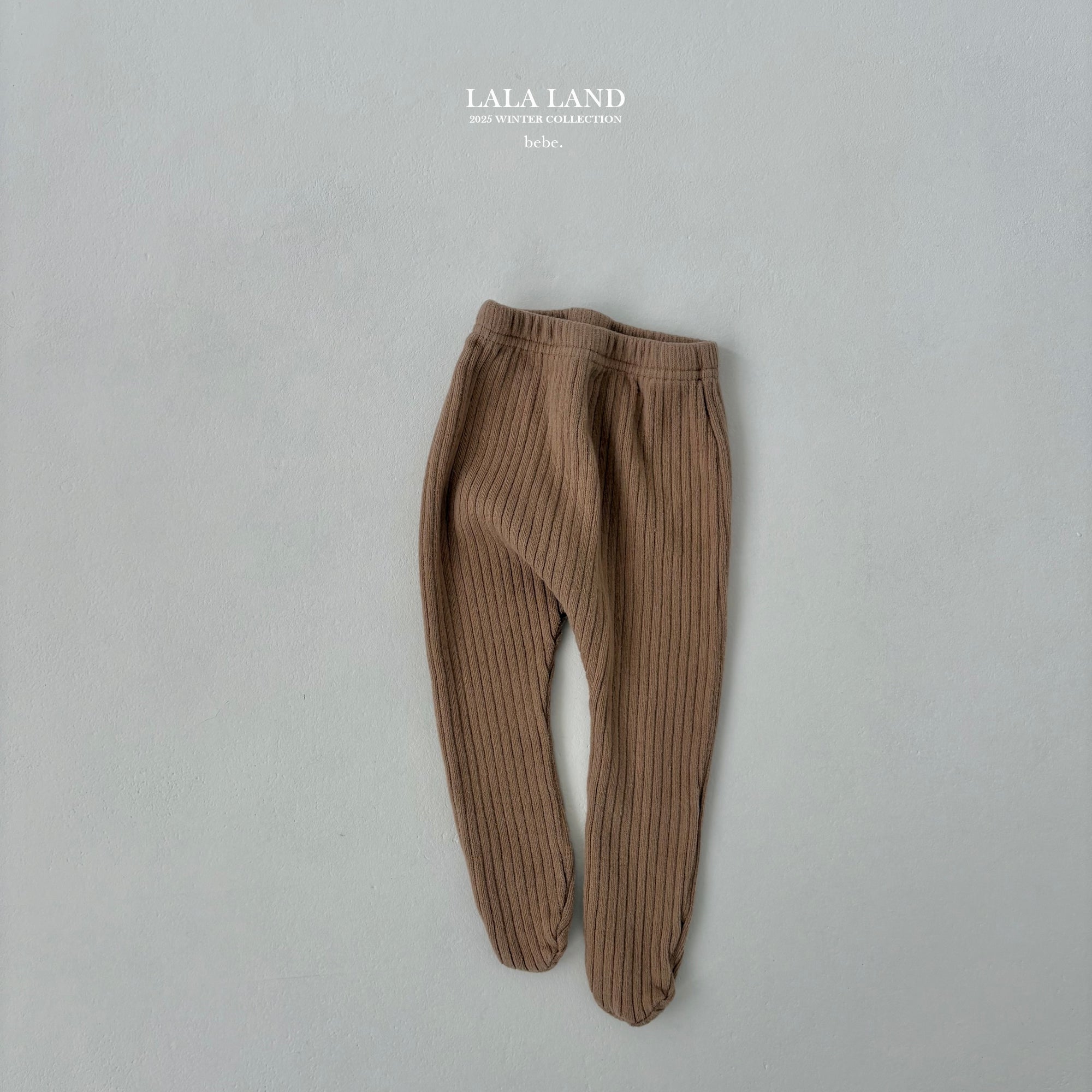 ［Lala land］Knit rib foot leggings (baby)