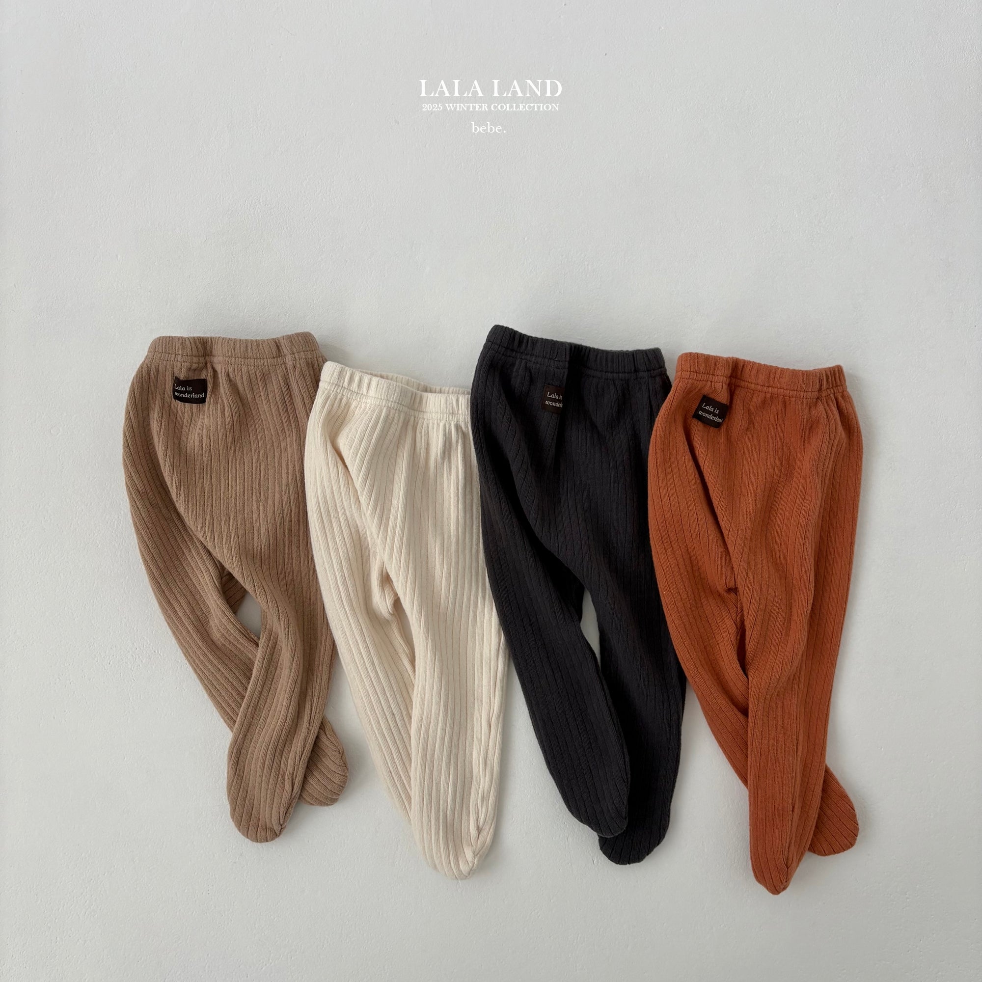 ［Lala land］Knit rib foot leggings (baby)