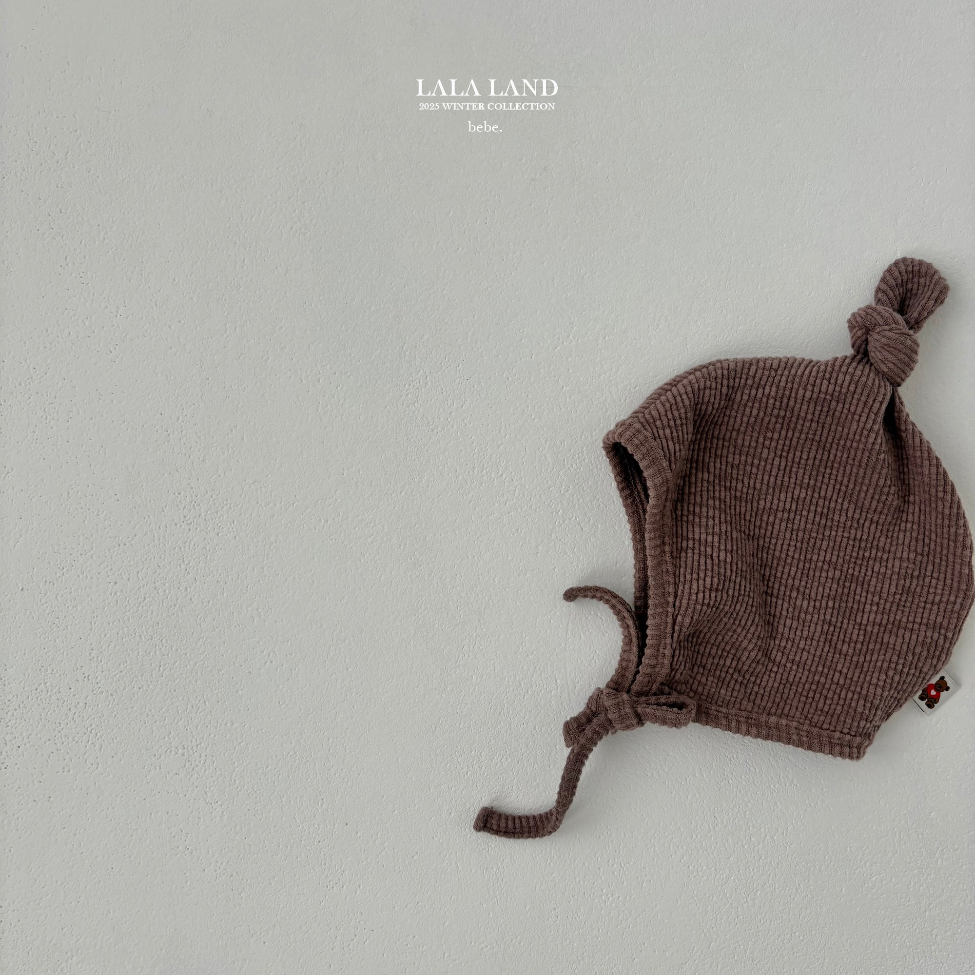 ［Lala land］Peach knot beanie (baby)