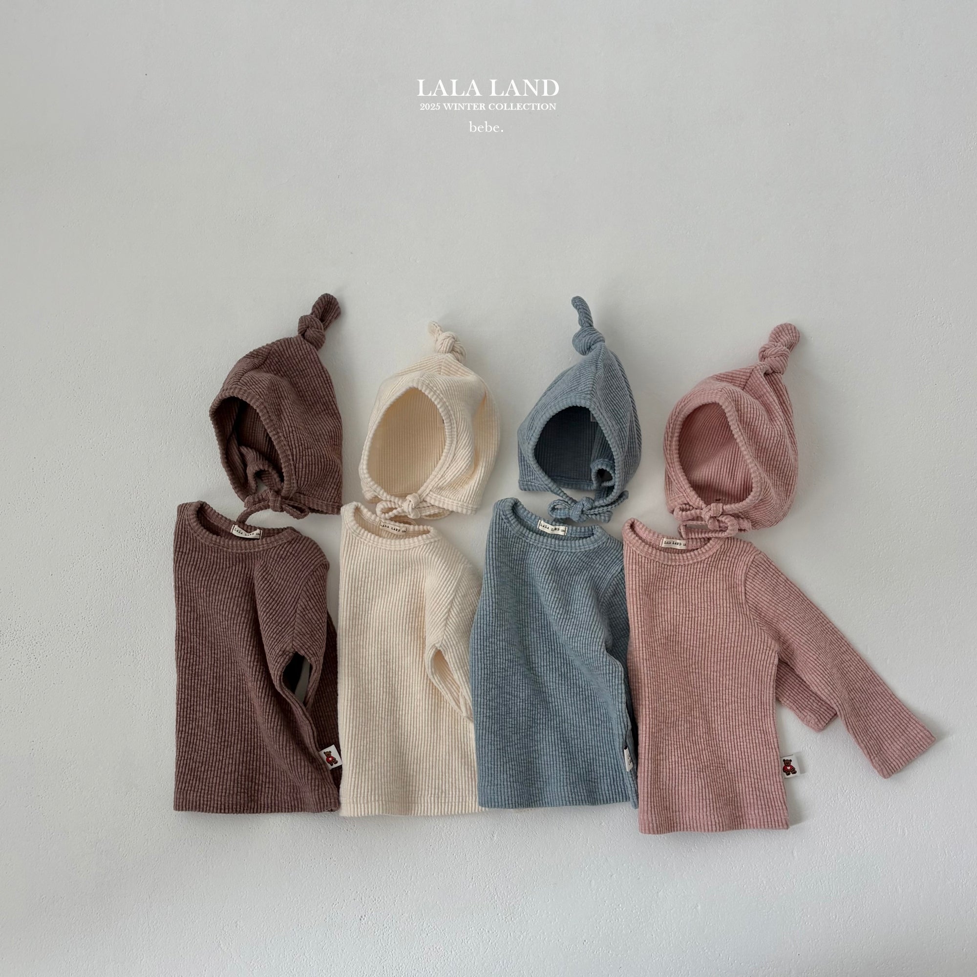 ［Lala land］Peach knot beanie (baby)