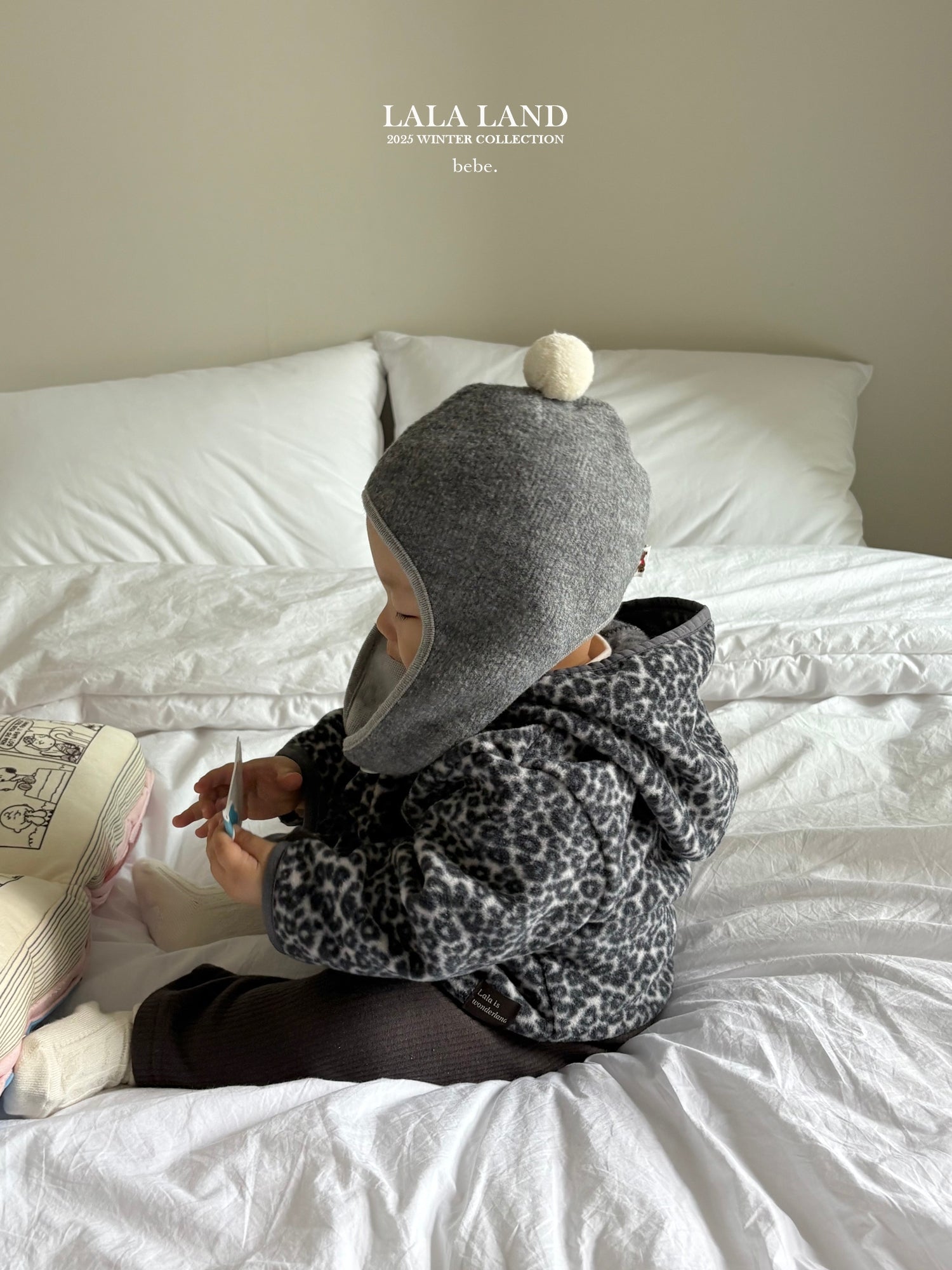 ［Lala land］Leopard fleece cardigan