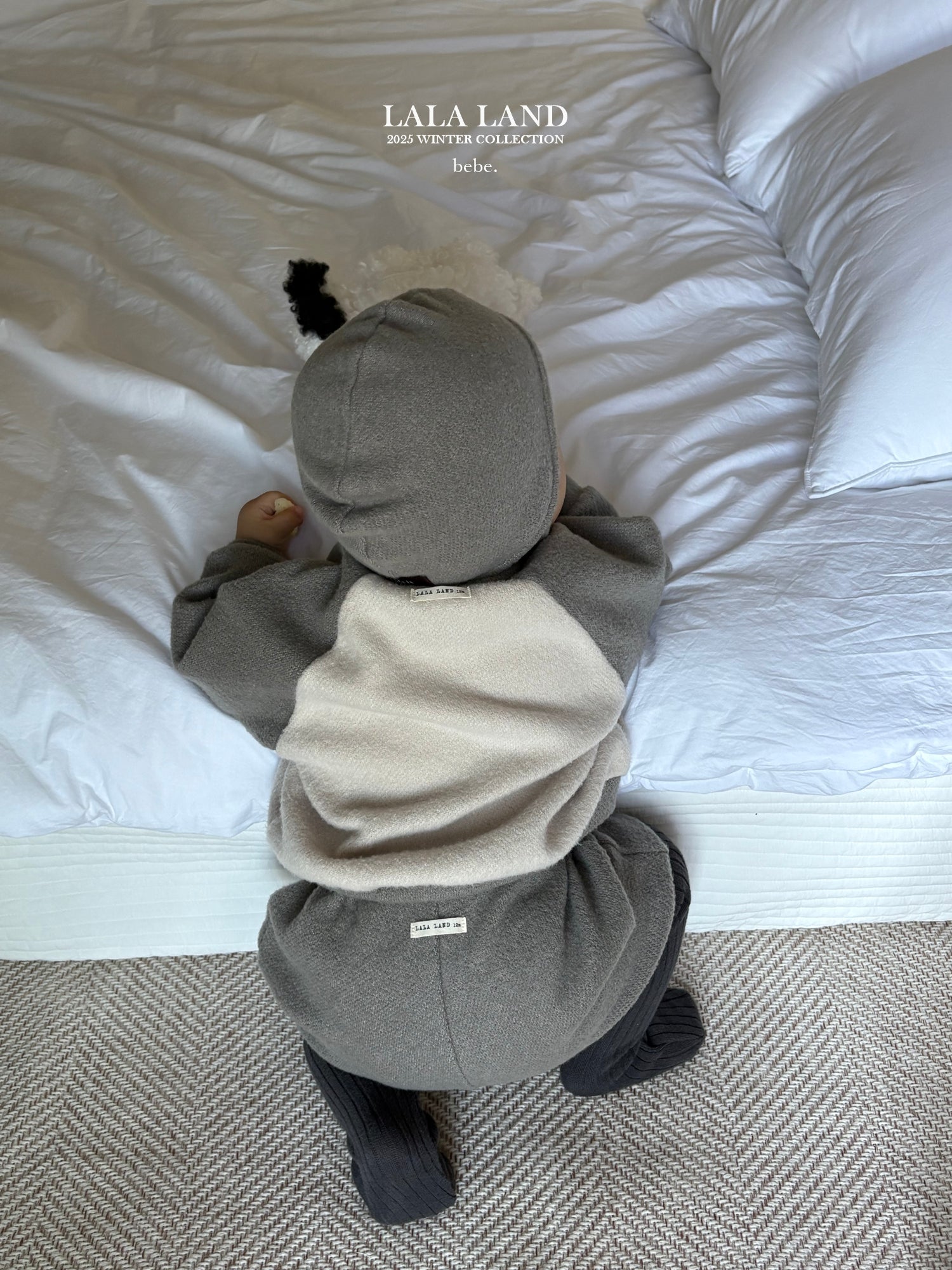 ［Lala land］Curly knit bonnet (baby)