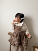 ［mimi market］Boucle apron one-piece