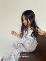 ［jejeunosity］Barbie check overalls