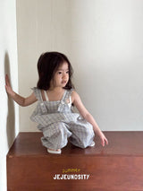 ［jejeunosity］Barbie check overalls