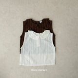 ［mimi market］Collar sleeveless blouse
