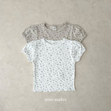 ［mimi market］Eve flower puff tops