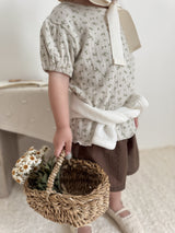 ［mimi market］Eve flower puff tops