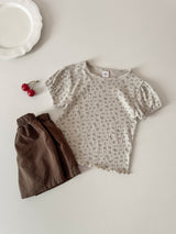 ［mimi market］Eve flower puff tops