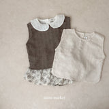 ［mimi market］Collar sleeveless blouse
