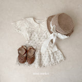 ［mimi market］Reina flower apron one-piece
