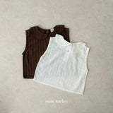 ［mimi market］Collar sleeveless blouse