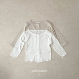 ［mimi market］Rib summer cardigan