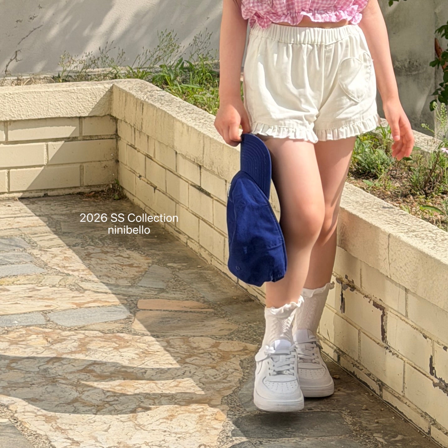 ［ninibello］Heart frill denim pants