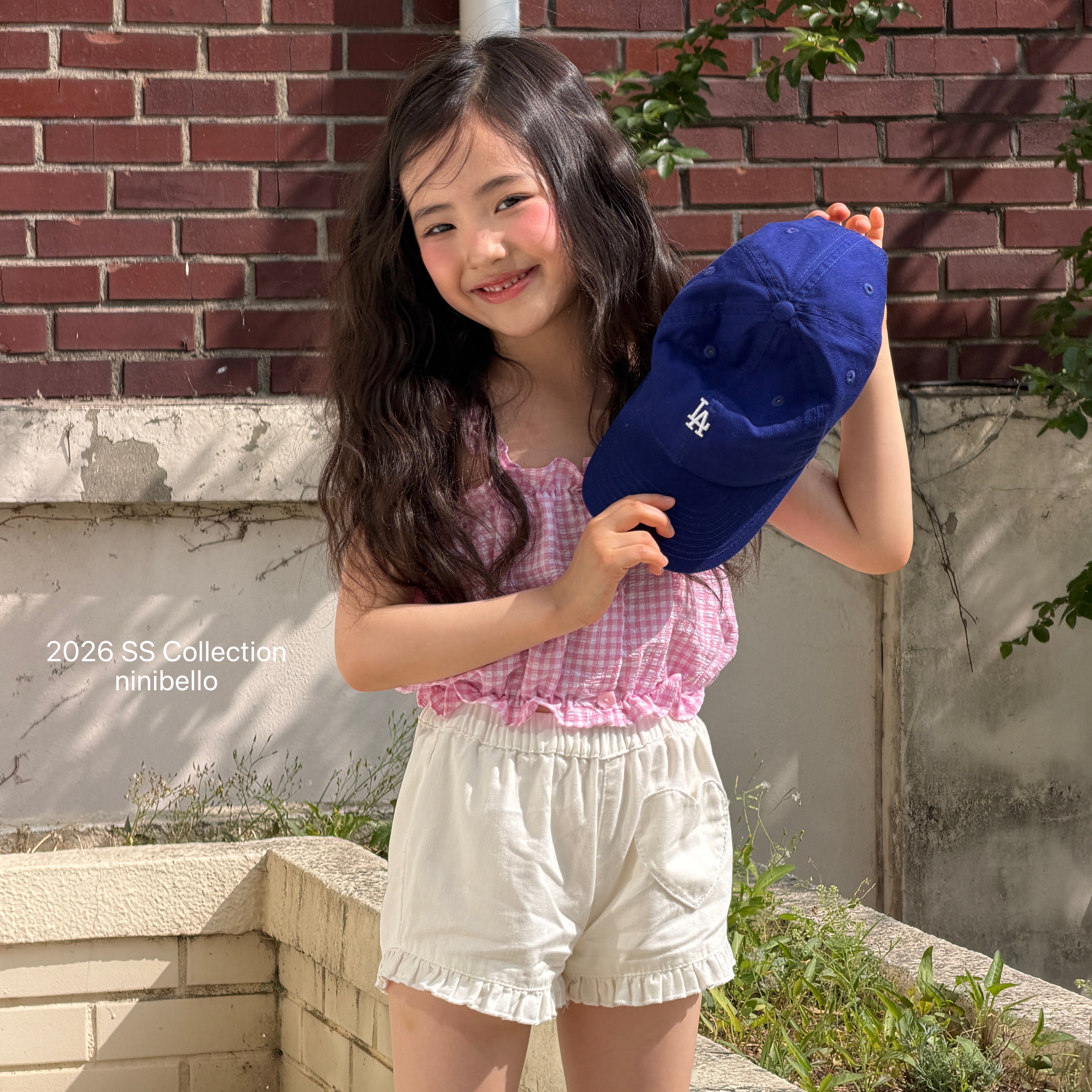 ［ninibello］Heart frill denim pants
