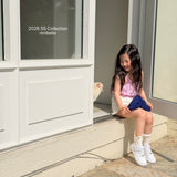 ［ninibello］Heart frill denim pants