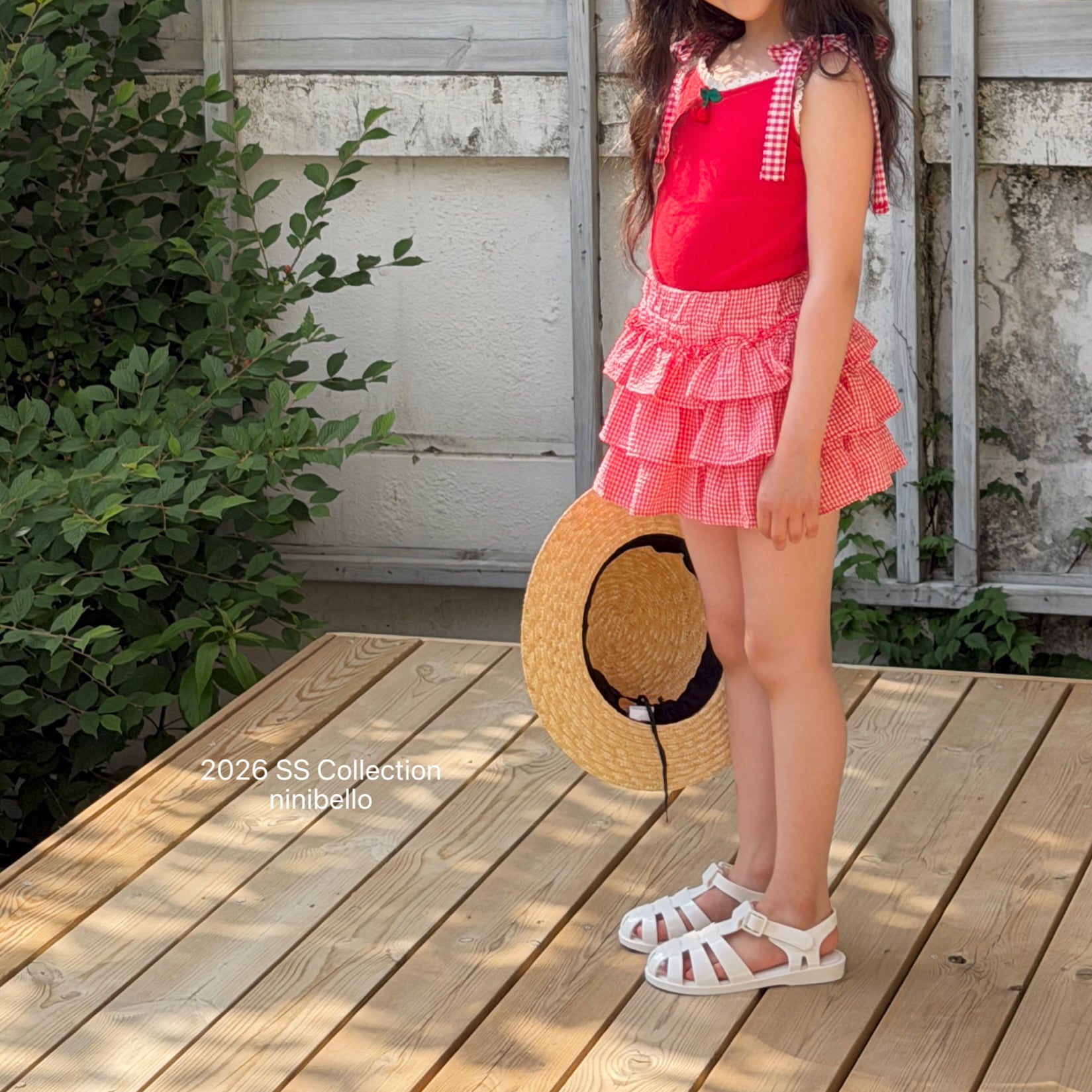 ［ninibello］Cherry bonbon camisole tops