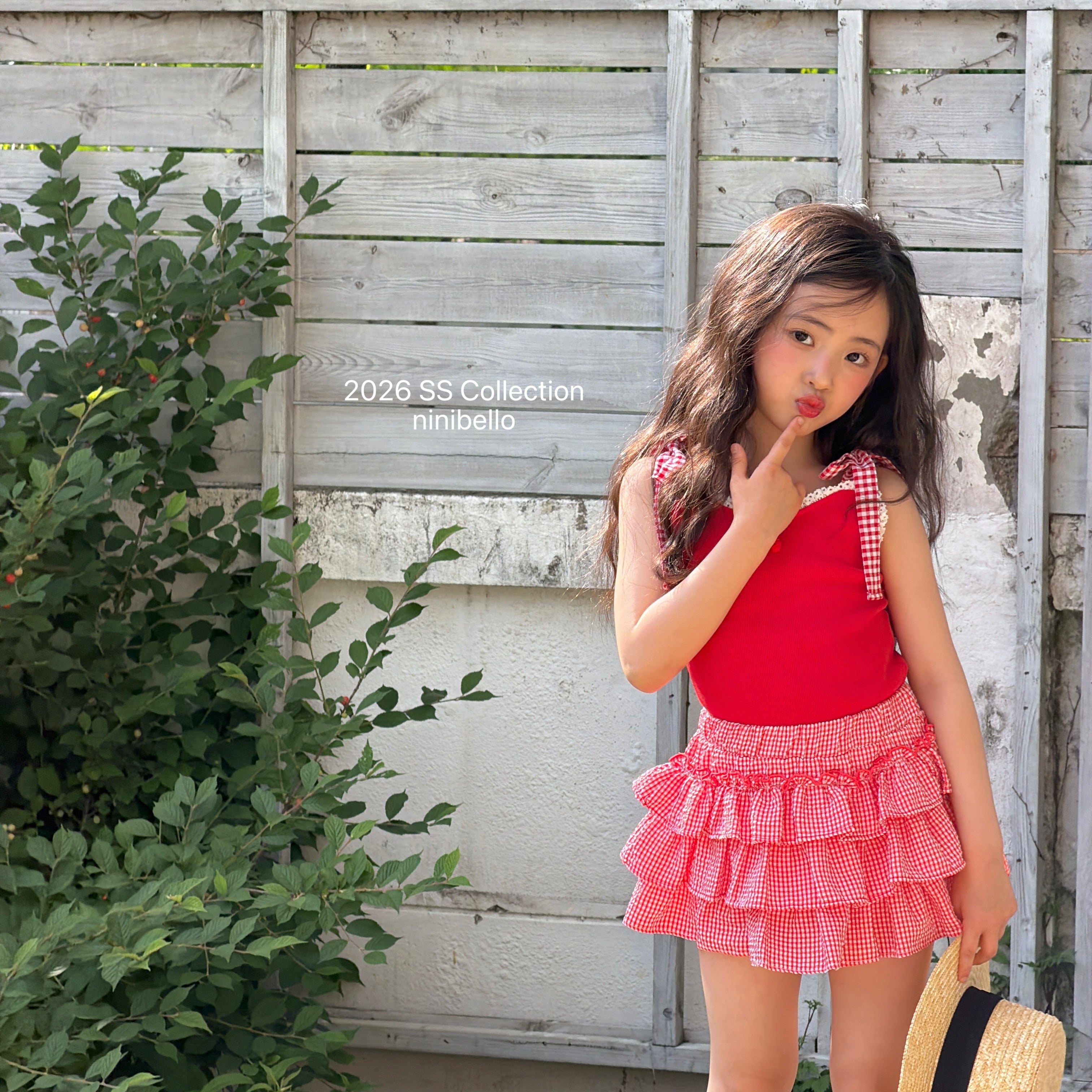 ［ninibello］Cherry bonbon camisole tops