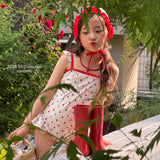［ninibello］Rozy berry swim wear set