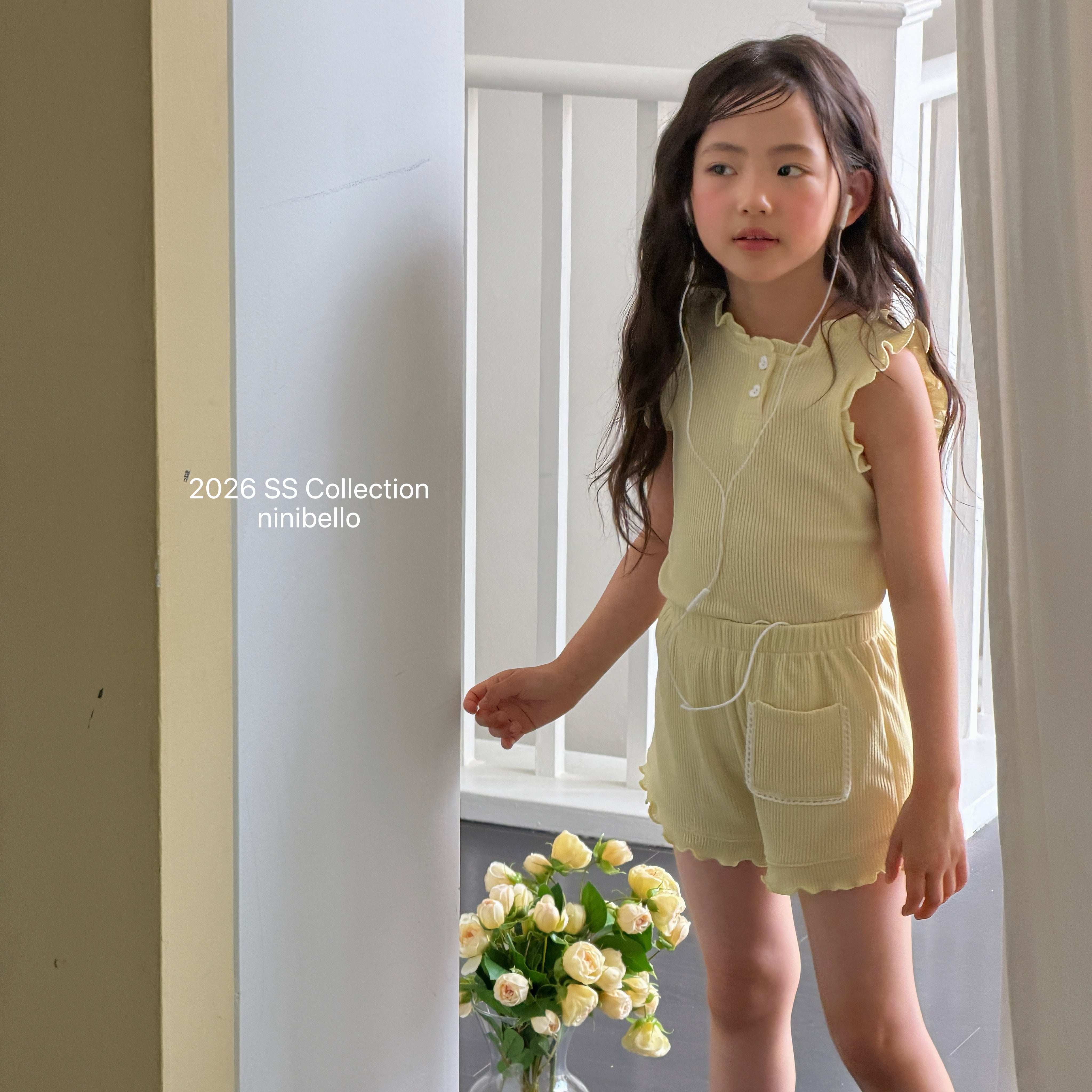 ［ninibello］Rommy frill sleeveless tops
